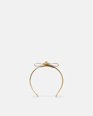 Versace Metallic Gianni Ribbon Headband - Natural
