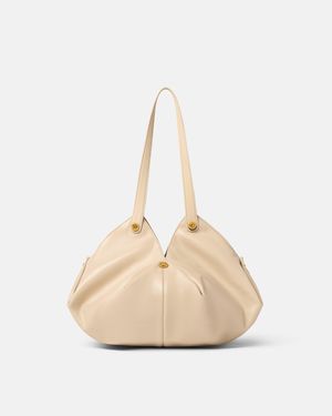 Versace Protea Sac Porté Épaule En Cuir Nappa - Neutre