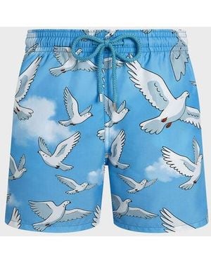 Vilebrequin Swim Shorts Doves - Blue