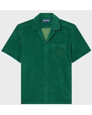 Vilebrequin Camicia Bowling Uomo - Verde