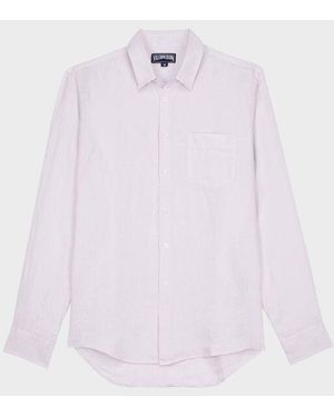 Vilebrequin Plain Linen Shirt With Chest Pocket - Pink