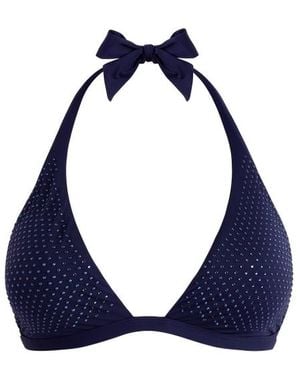 Vilebrequin Haut De Maillot De Bain Foulard Femme À Strass - Bleu