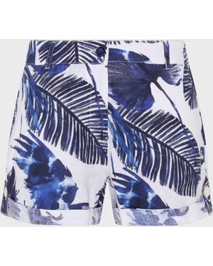Vilebrequin Linen Bermuda Shorts Papagaio - Blue