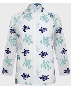Vilebrequin Zipped Long Sleeves Rashguard Tortues Multicolores - Blue