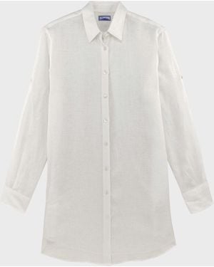 Vilebrequin Linen Shirt Dress Solid - Shirt Dress - Fragance - White - Size Xs