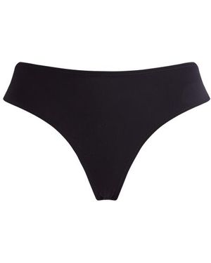 Vilebrequin Top Bikini Donna A Fascia Tinta Unita Con Anello - Nero