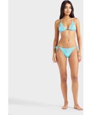 Vilebrequin Triangle Bikini Top Relief Sparkling - Blue