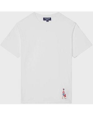 Vilebrequin T-Shirt En Coton Homme Charlie Placé - Blanc