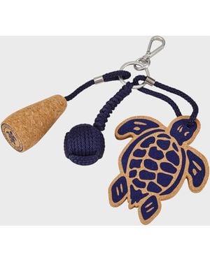 Vilebrequin Turtle Cork Keyring - Key Ring - Pretty - Blue - Size Osfa