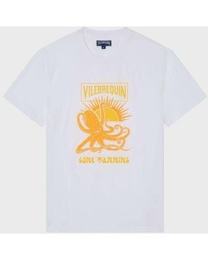 Vilebrequin Cotton T-Shirt Poulpe - White