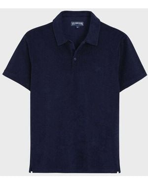 Vilebrequin Organic Cotton Terry Polo Solid - Blue