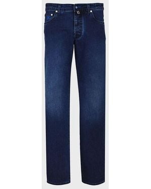 Vilebrequin 5-Pockets Denim Trousers Mosaïque - Blue