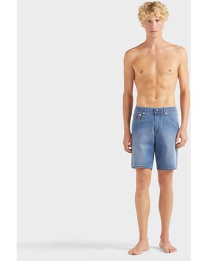Vilebrequin Denim Bermuda Shorts Crab Balloons - Blue