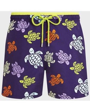 Vilebrequin Bicolour Swim Shorts Tortues Multicolores - Blue