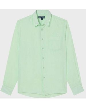 Vilebrequin Linen Mineral Dye Shirt - Green