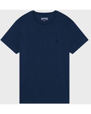 Vilebrequin Wool T-shirt Solid - Tee Shirt - Thom - Blue - Size M