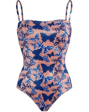 Vilebrequin Bustier One-Piece Swimsuit Disco Butterfly - Blue