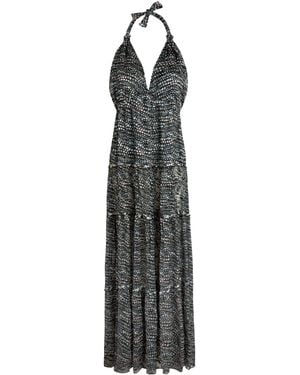 Vilebrequin Silk And Viscose Long Backless Dress Pearl - Black