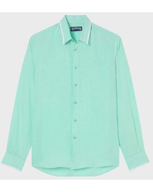 Vilebrequin Linen Shirt Solid - Blue