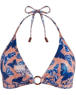 Vilebrequin Halter Bikini Top Disco Butterflly - Blue