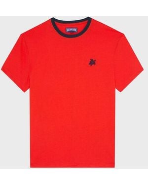 Vilebrequin Organic Cotton Bicolour T-Shirt - Red