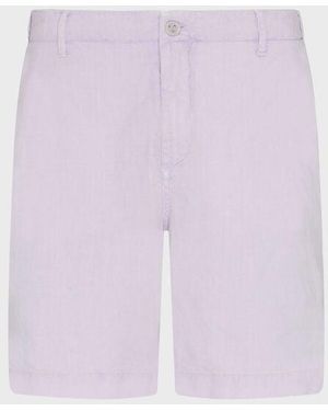 Vilebrequin Mineral Dye Linen Bermuda Shorts - Purple