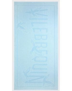 Vilebrequin Organic Cotton Beach Towel Doves - Blue