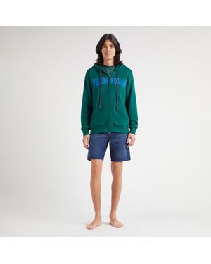 Vilebrequin Cotton Full Zip Hoodie Sweatshirt Stitched Logo - Green