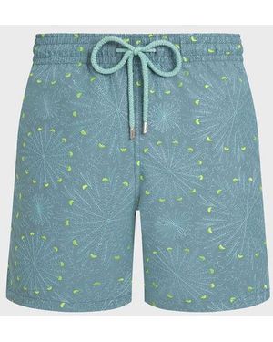 Vilebrequin Embroidered Swim Shorts Mosaic Urchin - Blue