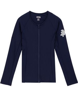 Vilebrequin Long Sleeve Zipper Rashguard Solid - Blue