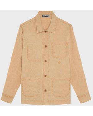 Vilebrequin Mineral Dye Linen Overshirt - Natural