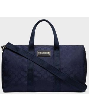 Vilebrequin Travel Bag 48h Turtle Monogram - Blue