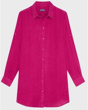 Vilebrequin Linen Shirt Dress Solid - Pink