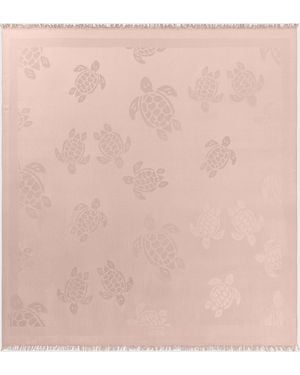 Vilebrequin Wool And Silk Scarf Ronde Des Tortues - Pink