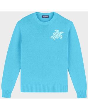 Vilebrequin Wool And Cashmere Jumper Turtle - Blue