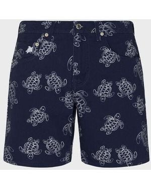 Vilebrequin Bermuda Shorts Ronde Des Tortues - Blue