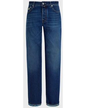 Vilebrequin 5-Pockets Denim Trousers Vendôme Turtles - Blue