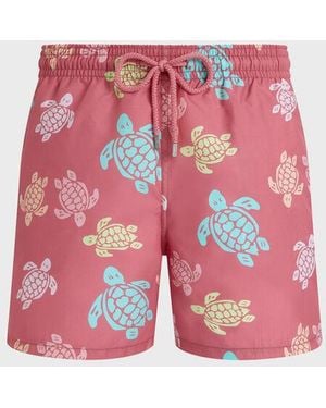 Vilebrequin Swim Shorts Turtles - Red