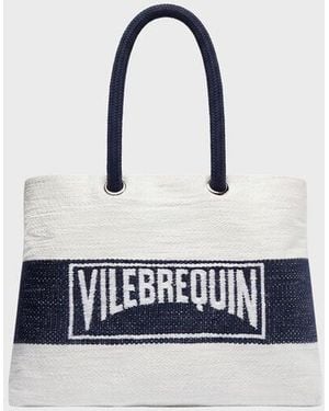 Vilebrequin Woven Cotton Beach Bag - Blue