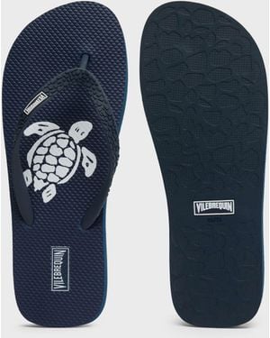 Vilebrequin Turtle Flip-flops Für Damen - Schuhe - Coppa - Blau - Größe 36/37