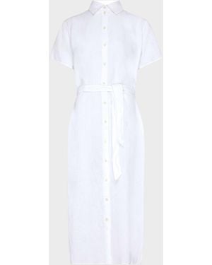 Vilebrequin Linen Shirt Dress Solid - White