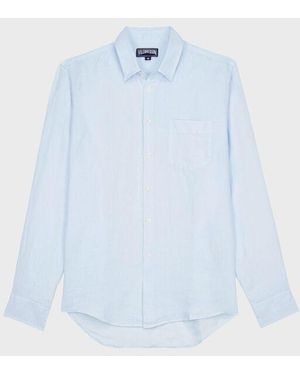 Vilebrequin Linen Shirt Solid - Blue