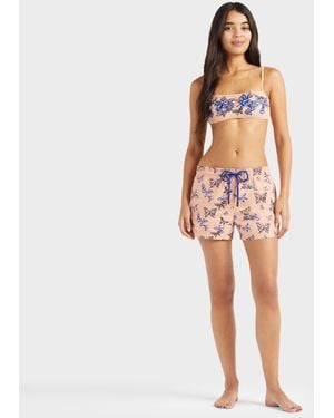 Vilebrequin Swim Shorts Embroidered Disco Butterflly - Pink