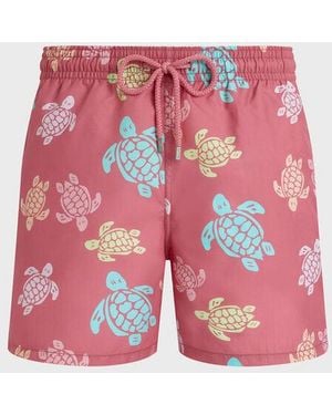 Vilebrequin Swim Shorts Tortues Multicolores - Red