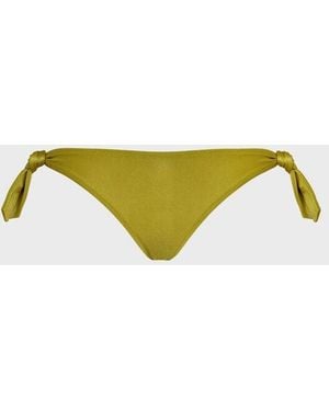 Vilebrequin Bas De Maillot De Bain Uni Stretch Brillant Femme - Jaune