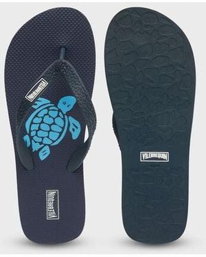 Vilebrequin Beach Flip Flops Turtle - Shoes - Copp - Blue - Size 40/41