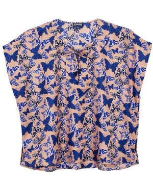 Vilebrequin Chemise En Soie Femme Disco Butterfly - Bleu