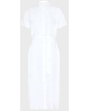 Vilebrequin Linen Shirt Dress Solid - White