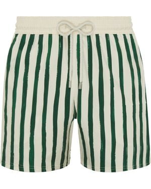 Vilebrequin X Highsnobiety Moorise Striped Swim Shorts - Green