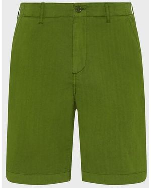 Vilebrequin Satin Cotton Bermuda Shorts Solid - Green